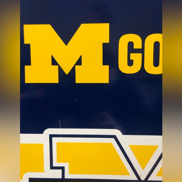 Vintage 1992 University of Michigan “Go Blue” Wall Hanging - Picture 7 of 8